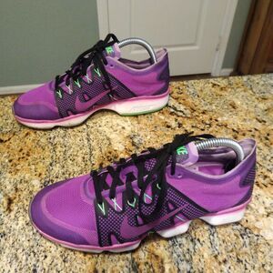Nike Air Zoom Fit Agility 2 Trainers 806472-500 Purple/Green/White Women's Sz 8